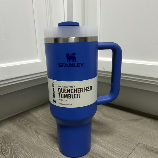 Stanley Quencher H2.0 1.18L Royal Blue Insulated Tumbler with Handle & Straw | Double-Wall Stainless Steel Travel Mug