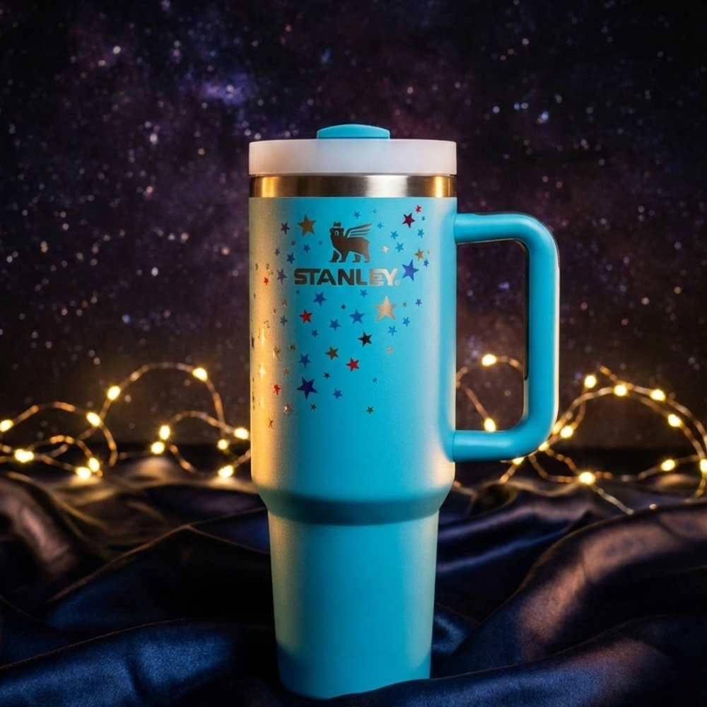 Star Printed Stanley-Style Stanley Tumbler 1.18L (BLUE)
