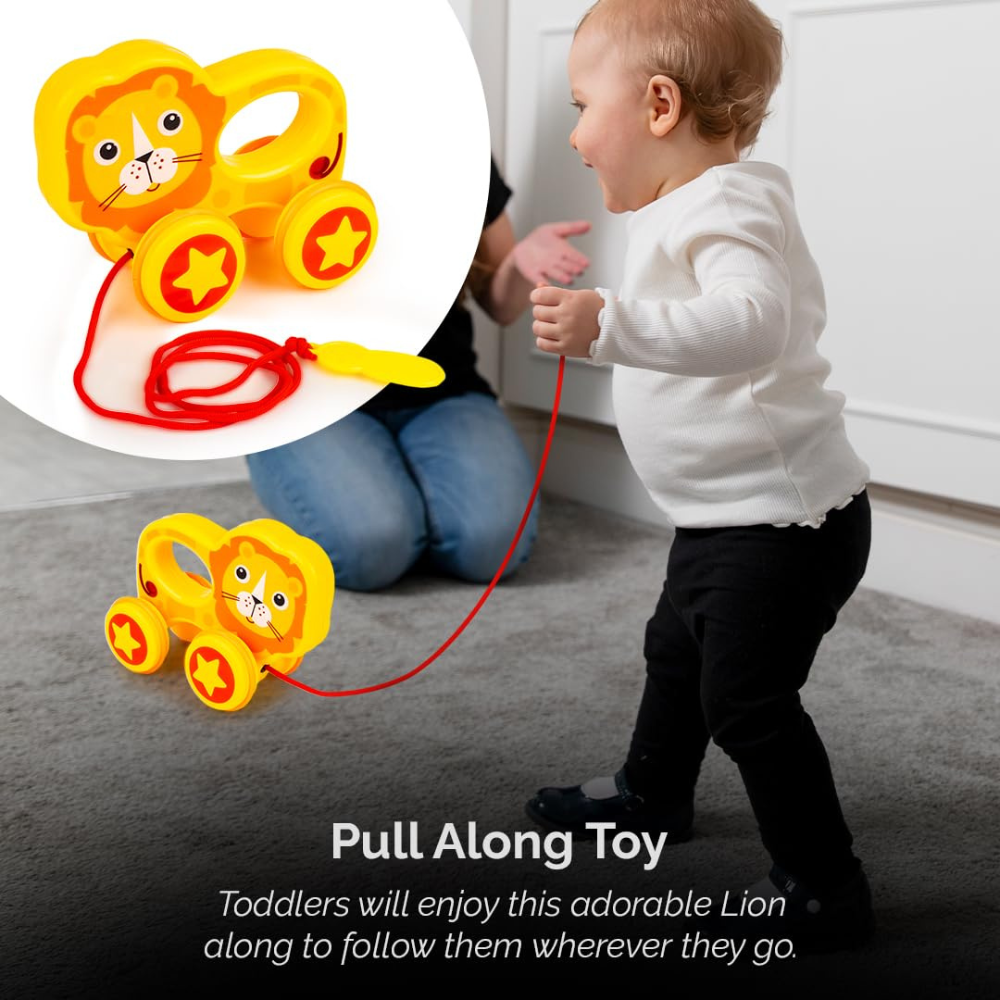 My First Play Set 5 in 1 for Babies – Montessori Educational Toy Combo with Shape Sorter, Stacking Rings, Pull Along Toy and Activity Toys for Toddlers