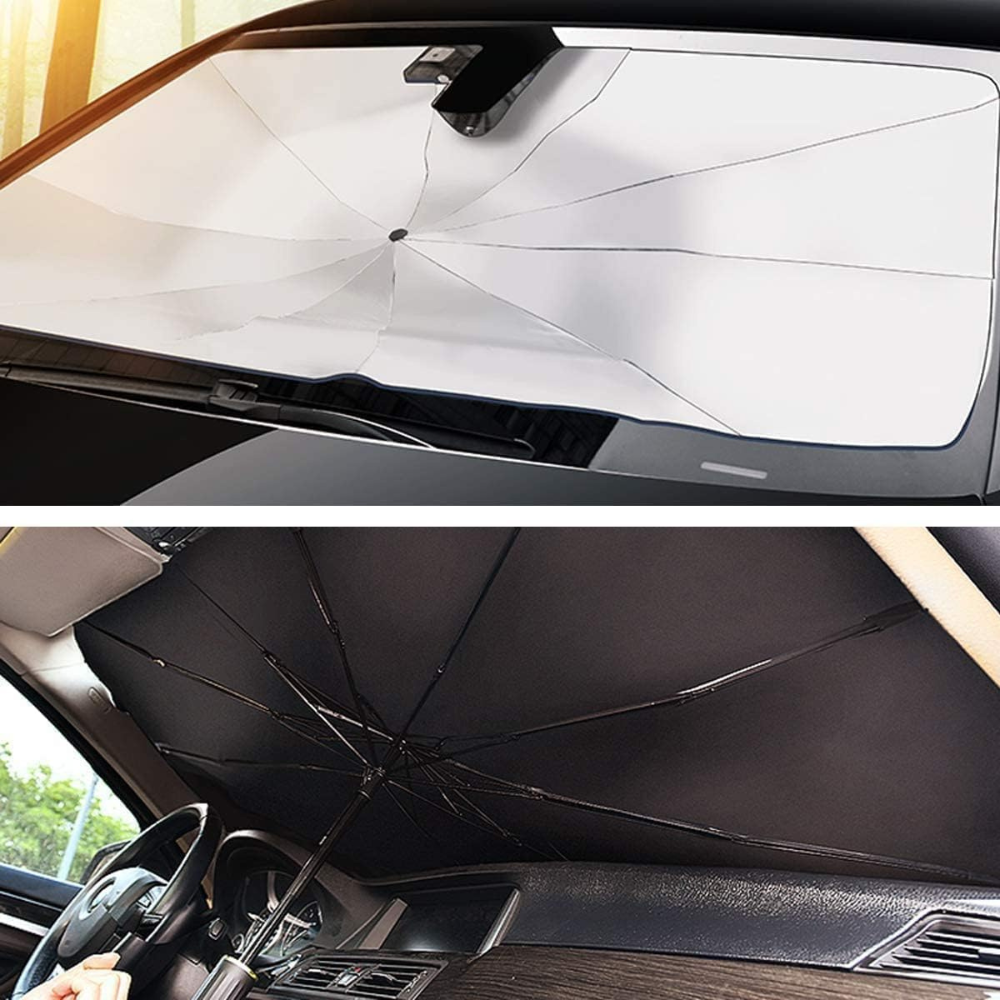 Car Windshield Sunshade Umbrella | Foldable Car Sun Protection Cover for UV Heat Blocking & Interior Protection