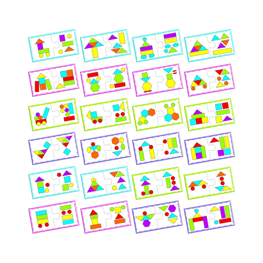 Knowledge Bank 1 Educational Puzzle Set – 5 Different Jigsaw Puzzle Combo with Alphabet, Numbers, Shapes, Colors and Body Parts for Kids