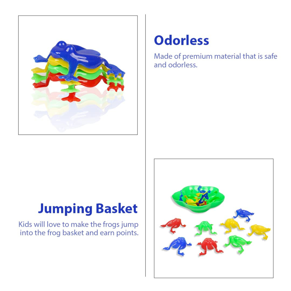 Jumping Frog Board Game for Kids – Classic Frog Launch Game with Fly Flicking Action, Family Tabletop Game for 2–4 Players