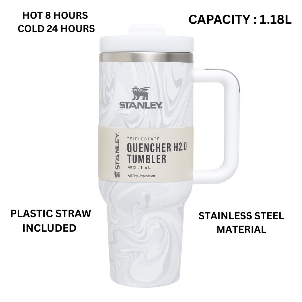 Stanley Quencher H2.0 White Marble 1.18L