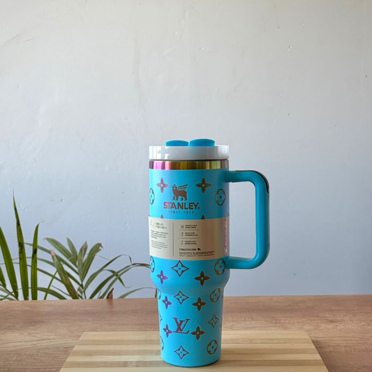 LV Blue Holographic Insulated Stanley Tumbler 1.18L