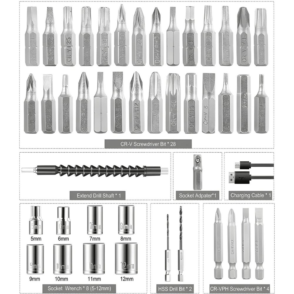 47-in-1 Electric Screwdriver Set