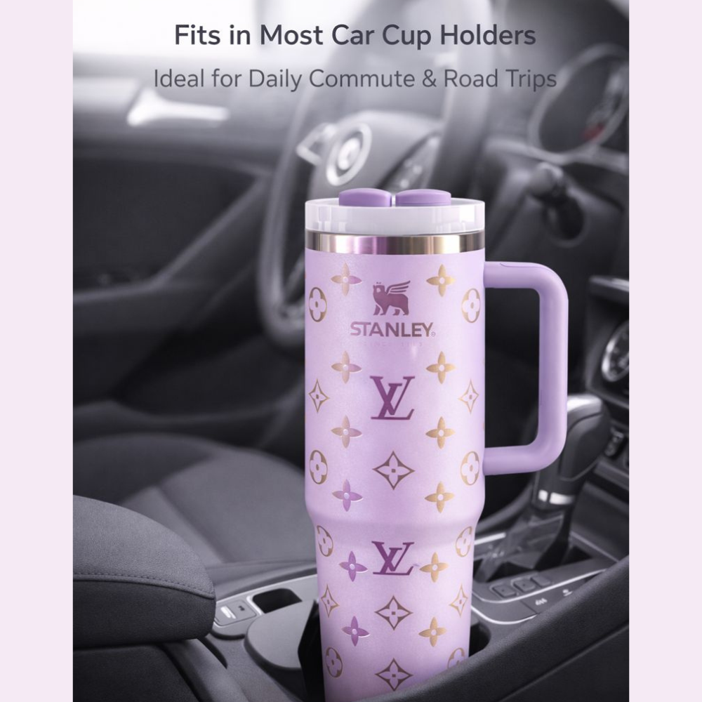 Lavender LV Print Insulated Stanley Tumbler  1.18L