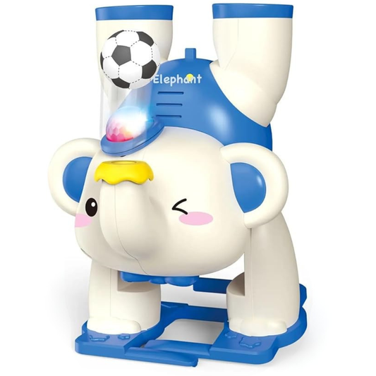 Musical Elephant Toy with Floating Ball – Light and Sound Upside Down Elephant with Air Blowing Ball, Walking Crawling Electric Toy for Kids 3+ Years Mix Colour