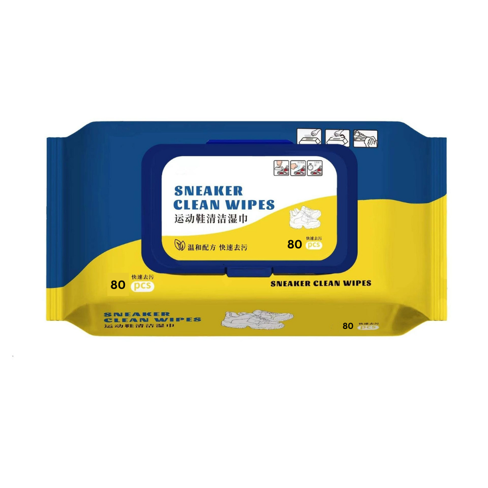 Sneaker Cleaning Wipes 80 Pcs | Instant Shoe Cleaner Wet Wipes for Sneakers, Leather Shoes & Sports Shoes