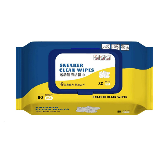 Sneaker Cleaning Wipes 80 Pcs | Instant Shoe Cleaner Wet Wipes for Sneakers, Leather Shoes & Sports Shoes