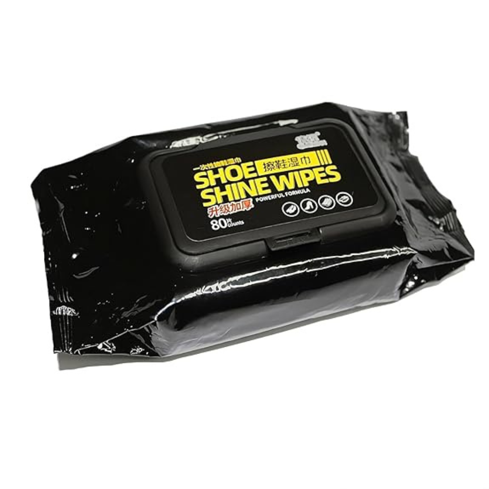 Shoe Cleaning Wipes 80 Pcs | Instant Shoe Shine & Sneaker Cleaning Wet Wipes for Leather, Sports & Casual Shoes