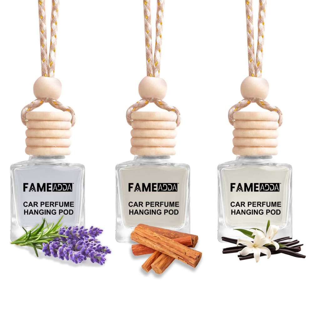 FAMEADDA Hanging Car Freshener 10ml (Pack of 1) – Long Lasting Car Perfume | MIX Flavour