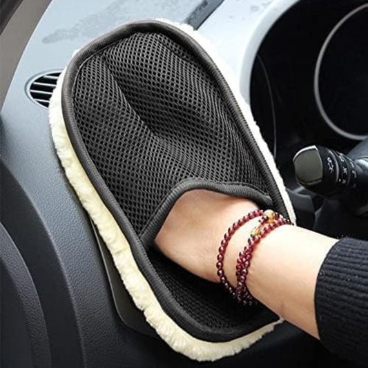 Car Cleaning Duster Gloves | Microfiber Car Dusting Mitt for Interior, Dashboard & Detailing