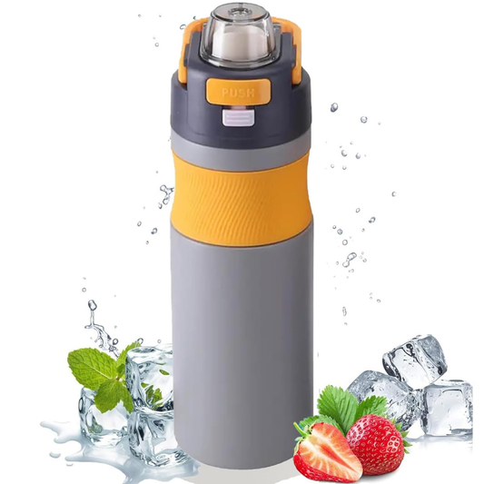 580ml Sports Water Bottle Push Lock | Leakproof Gym Bottle | Portable Fitness Water Cup