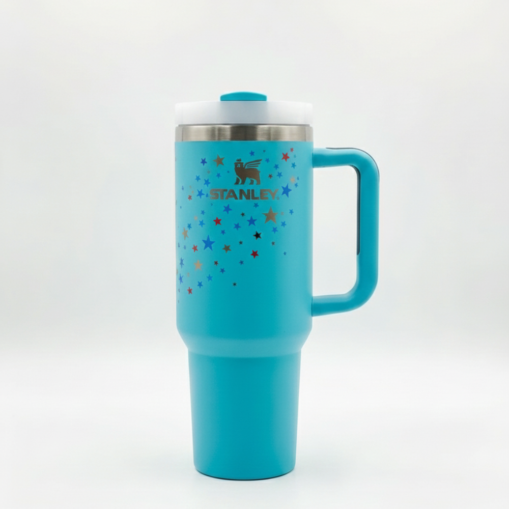 Star Printed Stanley-Style Stanley Tumbler  1.18L (BLUE)