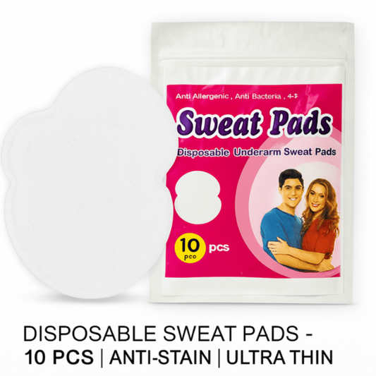 Underarm Sweat Pads 10 Pcs | Disposable Anti Sweat Pads for Women & Men | Underarm Sweat Absorbing Pads