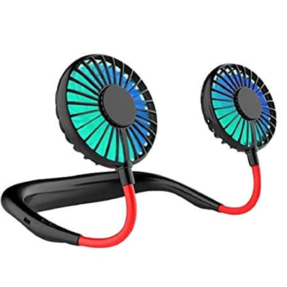 Wearable Sport Neck Fan | USB Rechargeable Hands-Free Portable Cooling Fan for Travel, Gym, Office & Outdoor