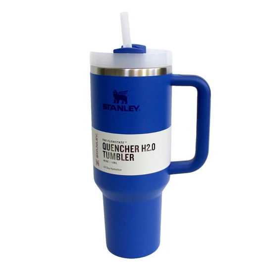 Stanley Quencher H2.0 1.18L Royal Blue Insulated Tumbler with Handle & Straw | Double-Wall Stainless Steel Travel Mug