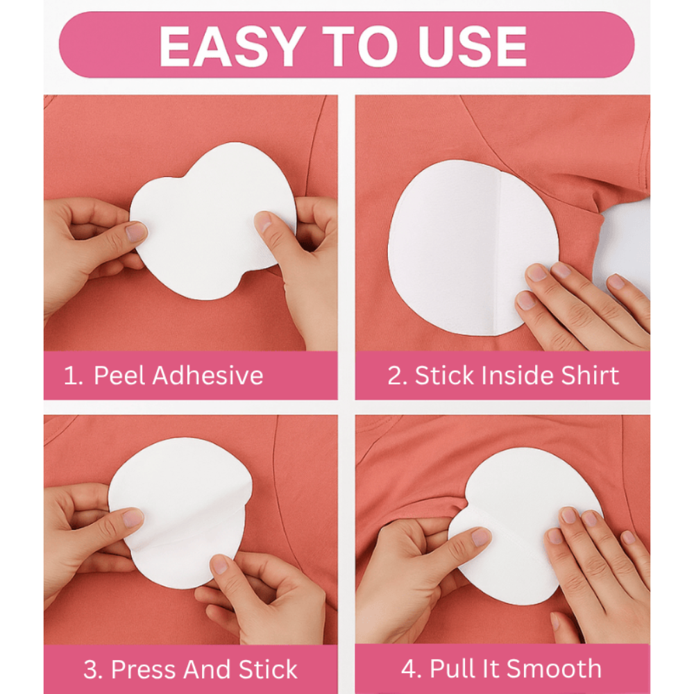 Underarm Sweat Pads 10 Pcs | Disposable Anti Sweat Pads for Women & Men | Underarm Sweat Absorbing Pads