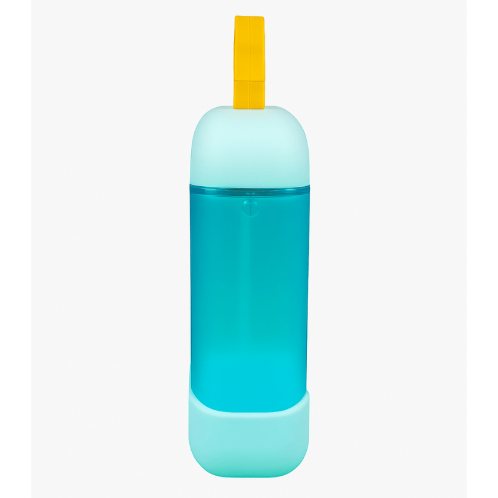 Ice Cream Kids Water Bottle with Straw And Belt 400ml | Cute Cartoon Leakproof Bottle for School, Travel & Outdoor
