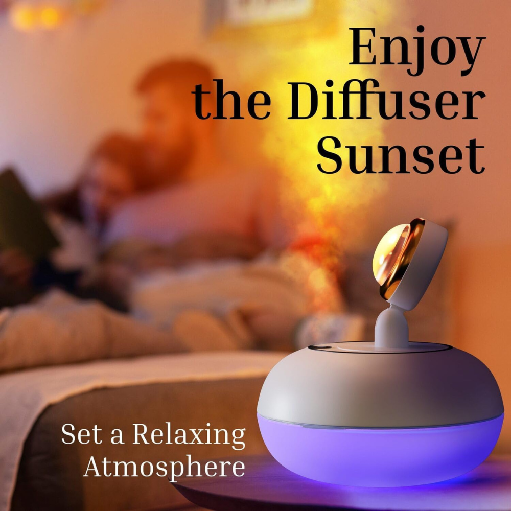 Sunset Effect Lamp with Humidifier & LED Light