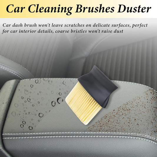 3-in-1 Car Cleaning Kit Combo | Microfiber Towel + Multi-Purpose Cleaning Brush + Dashboard Detailing Brush | Interior & Exterior Auto Cleaning Accessories Kit