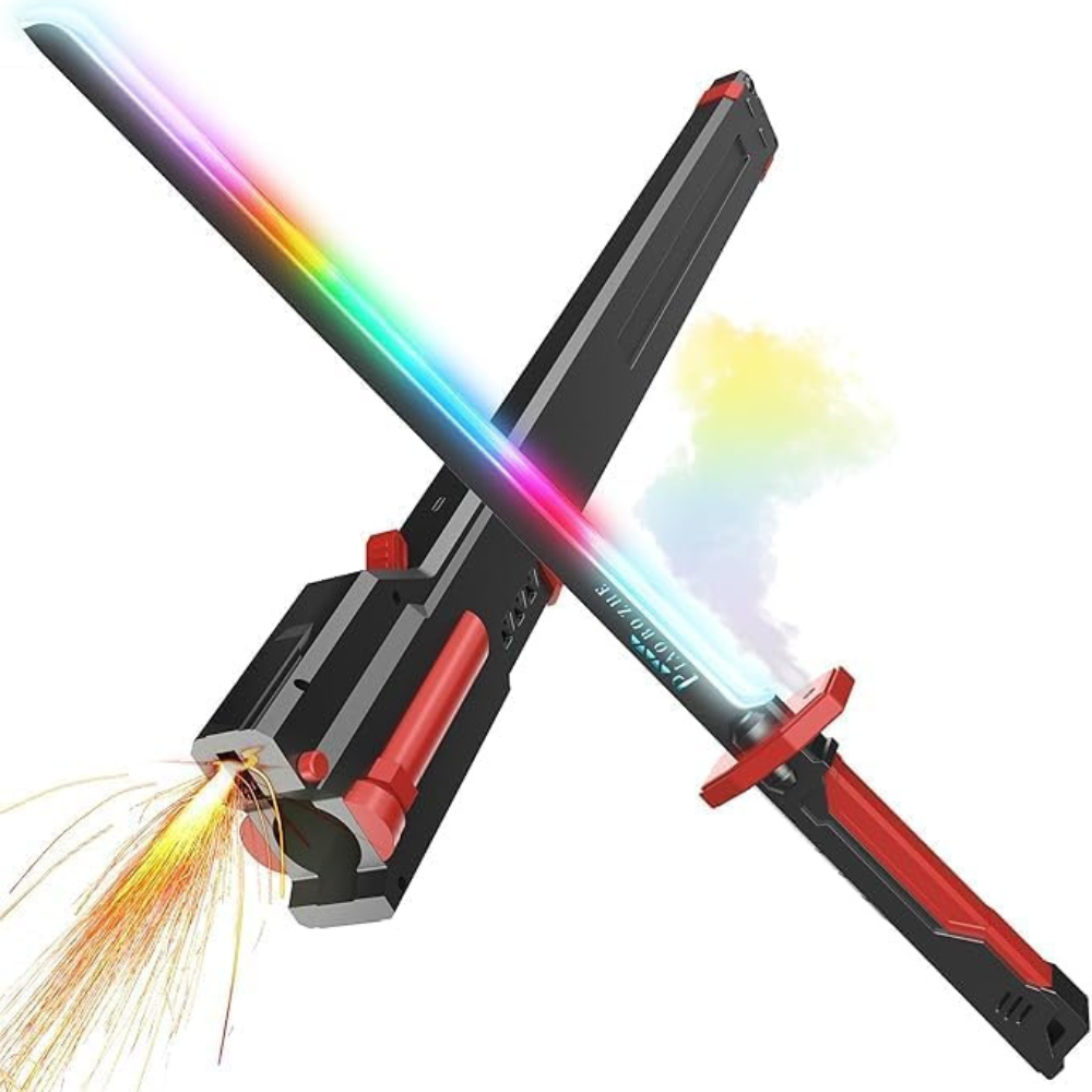 Rechargeable Electric Arc Lighter Sword – Plasma Flameless USB Lighter with LED RGB Light, Windproof Ignition Tool for Outdoor, Camping & Home Use