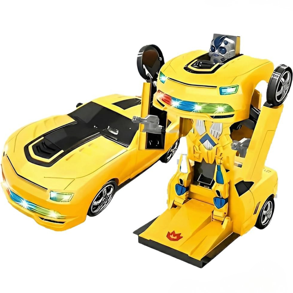 Transforming Robot Car Toy | 2 in 1 Car to Robot Convertible Toy for Kids | Automatic Transform Car Toy