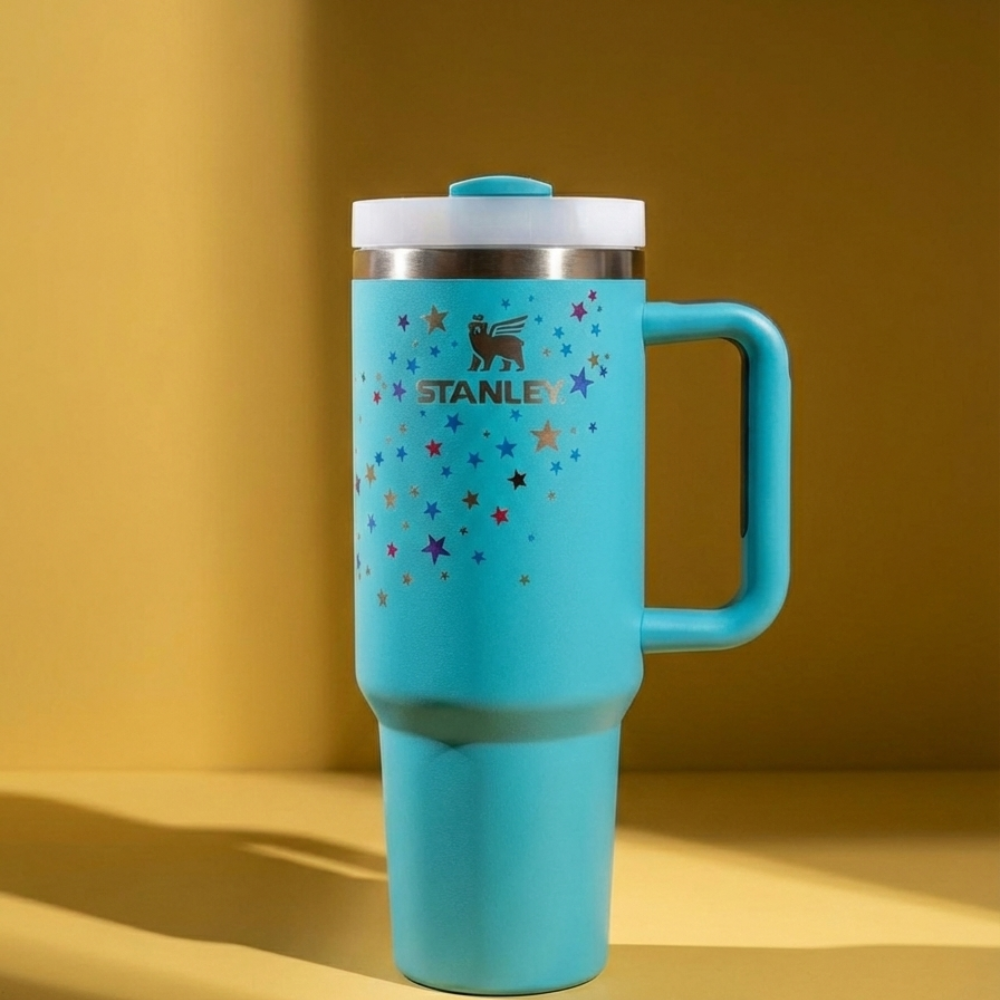 Star Printed Stanley-Style Stanley Tumbler  1.18L (BLUE)