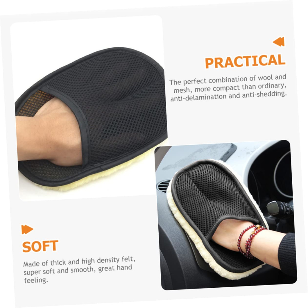 Car Cleaning Duster Gloves | Microfiber Car Dusting Mitt for Interior, Dashboard & Detailing