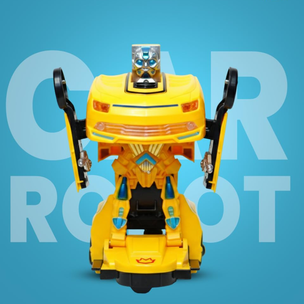 Transforming Robot Car Toy | 2 in 1 Car to Robot Convertible Toy for Kids | Automatic Transform Car Toy
