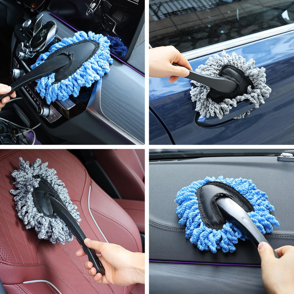 Mini Car Duster Brush | Microfiber Car Cleaning Duster for Interior, Dashboard & Exterior Dust Removal