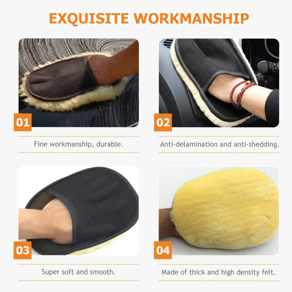 Car Cleaning Duster Gloves | Microfiber Car Dusting Mitt for Interior, Dashboard & Detailing