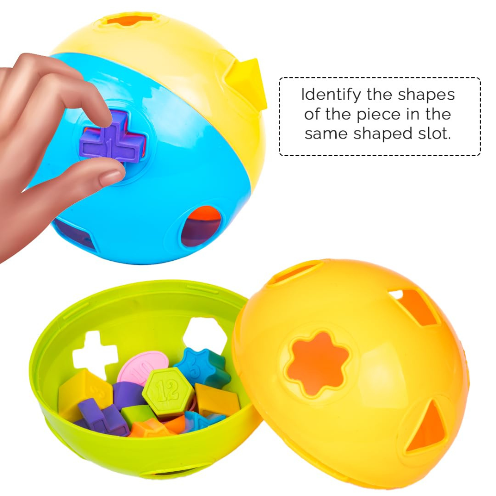 My First Play Set 5 in 1 for Babies – Montessori Educational Toy Combo with Shape Sorter, Stacking Rings, Pull Along Toy and Activity Toys for Toddlers