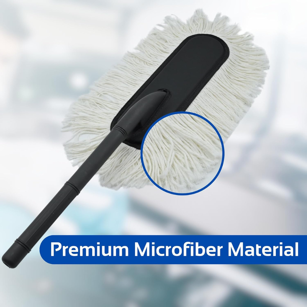 Jopasu Car Duster Brush for Car Cleaning – Scratch-Free Microfiber Dust Cleaner with Long Handle | High Absorption Auto Duster for Car, Bike & Dashboard Cleaning