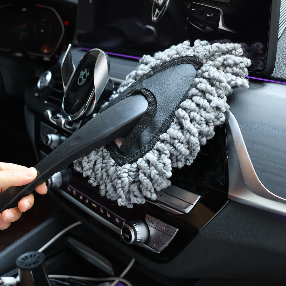 Mini Car Duster Brush | Microfiber Car Cleaning Duster for Interior, Dashboard & Exterior Dust Removal