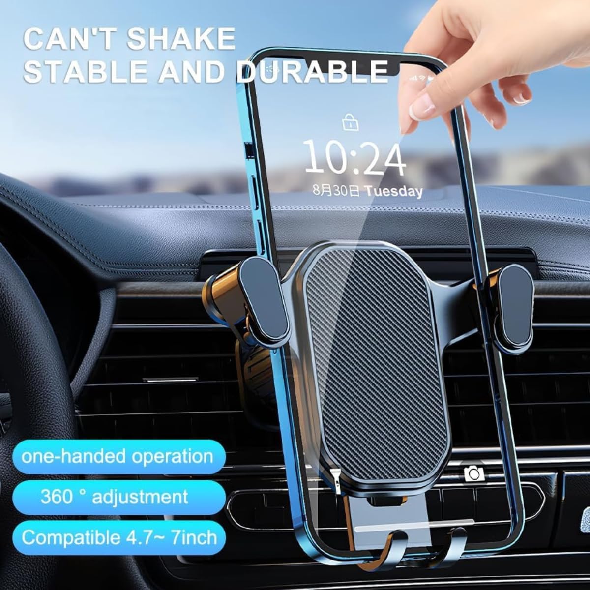 Car Air Vent Phone Holder with Gravity Auto-Lock