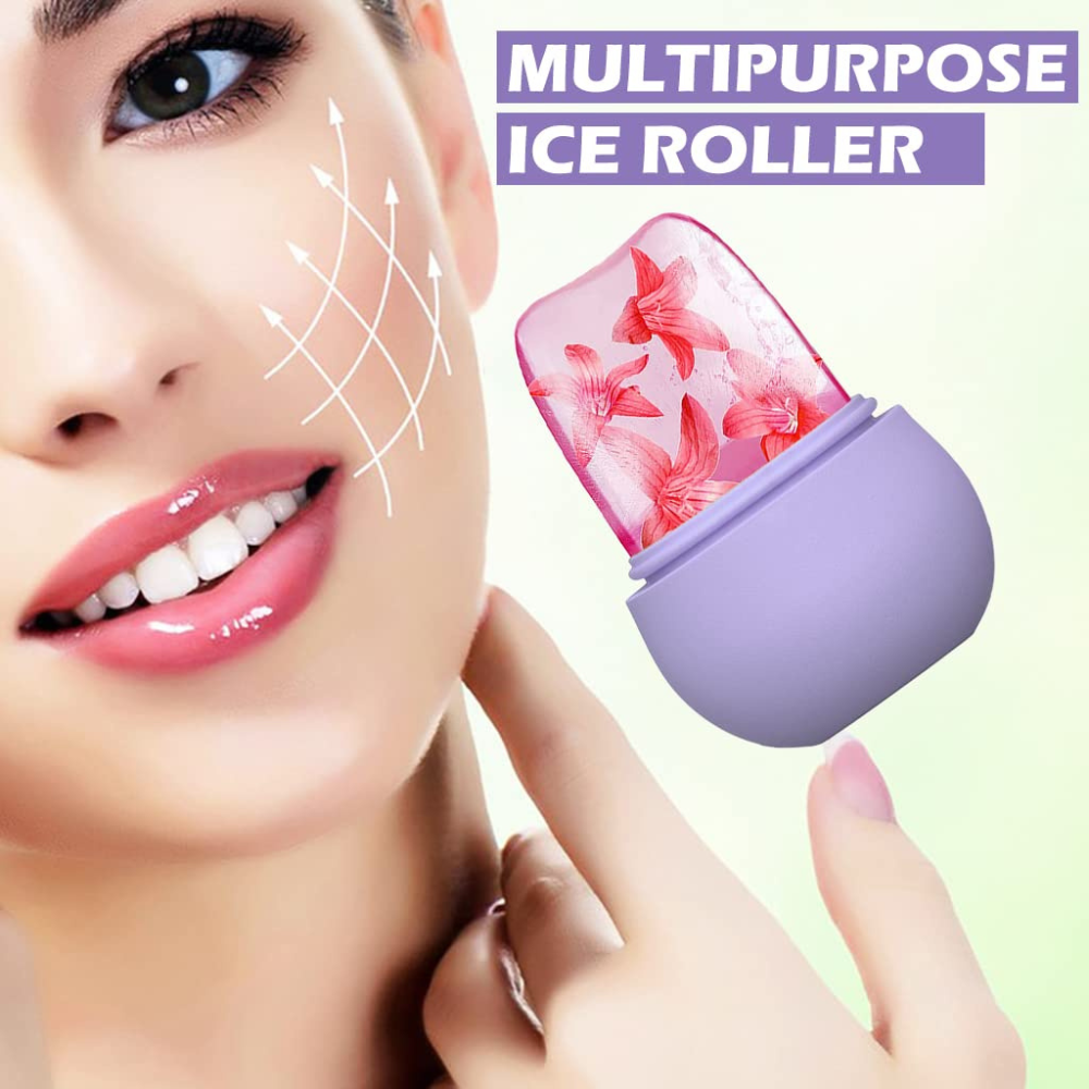 Reusable Face Ice Roller for Skin Care 110ML | Silicone Ice Mold Facial Roller for Glowing Skin, Puffiness & Acne Care