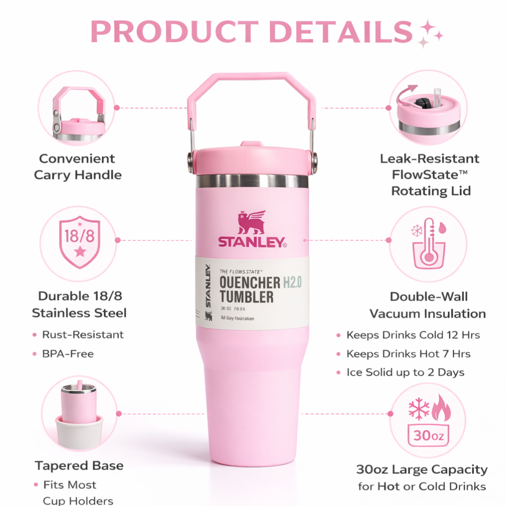 Stanley Ice Flow 2.0 Flip Straw Tumbler  1.18L