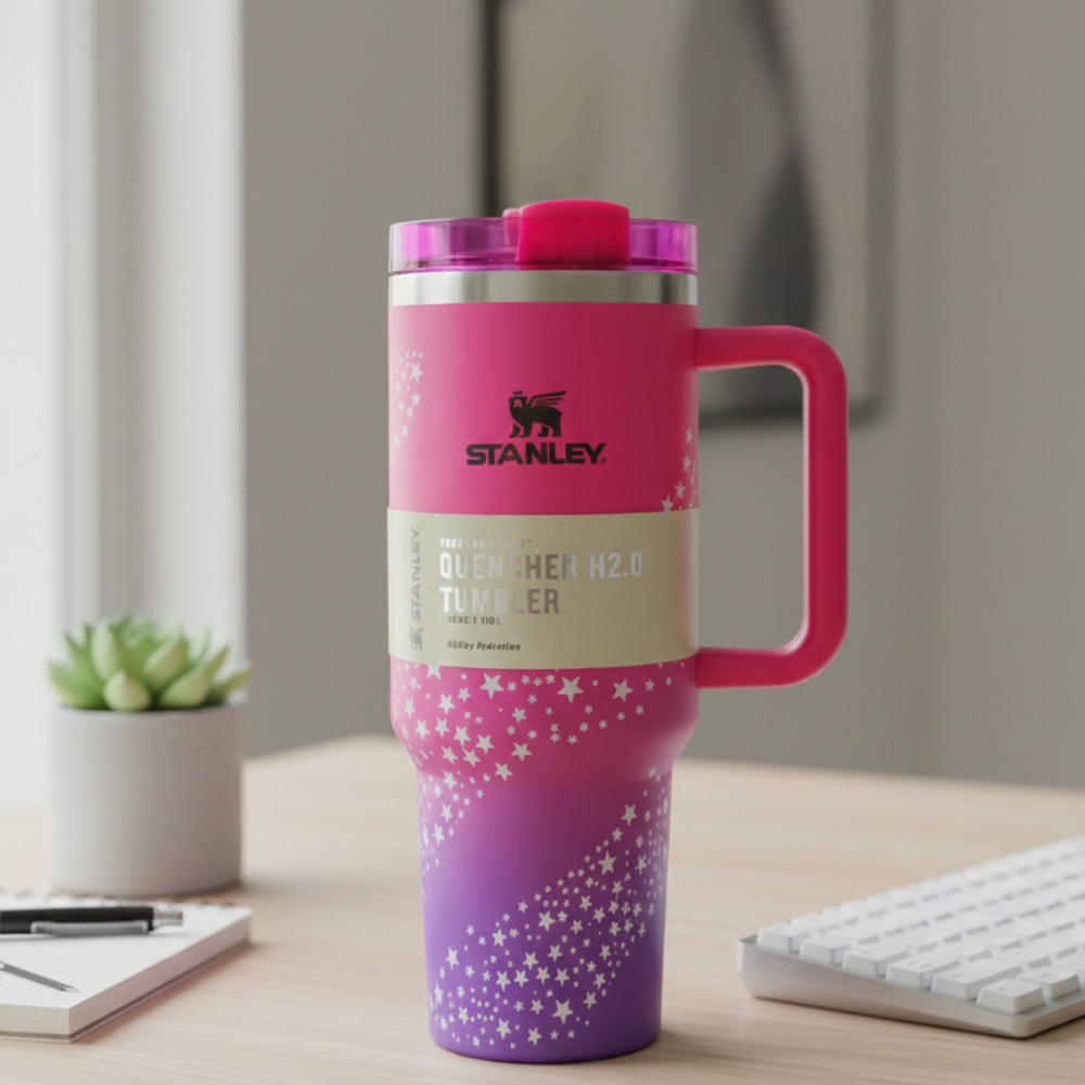 Pink Purple Star Gradient Insulated Stanley Tumbler 1.18L