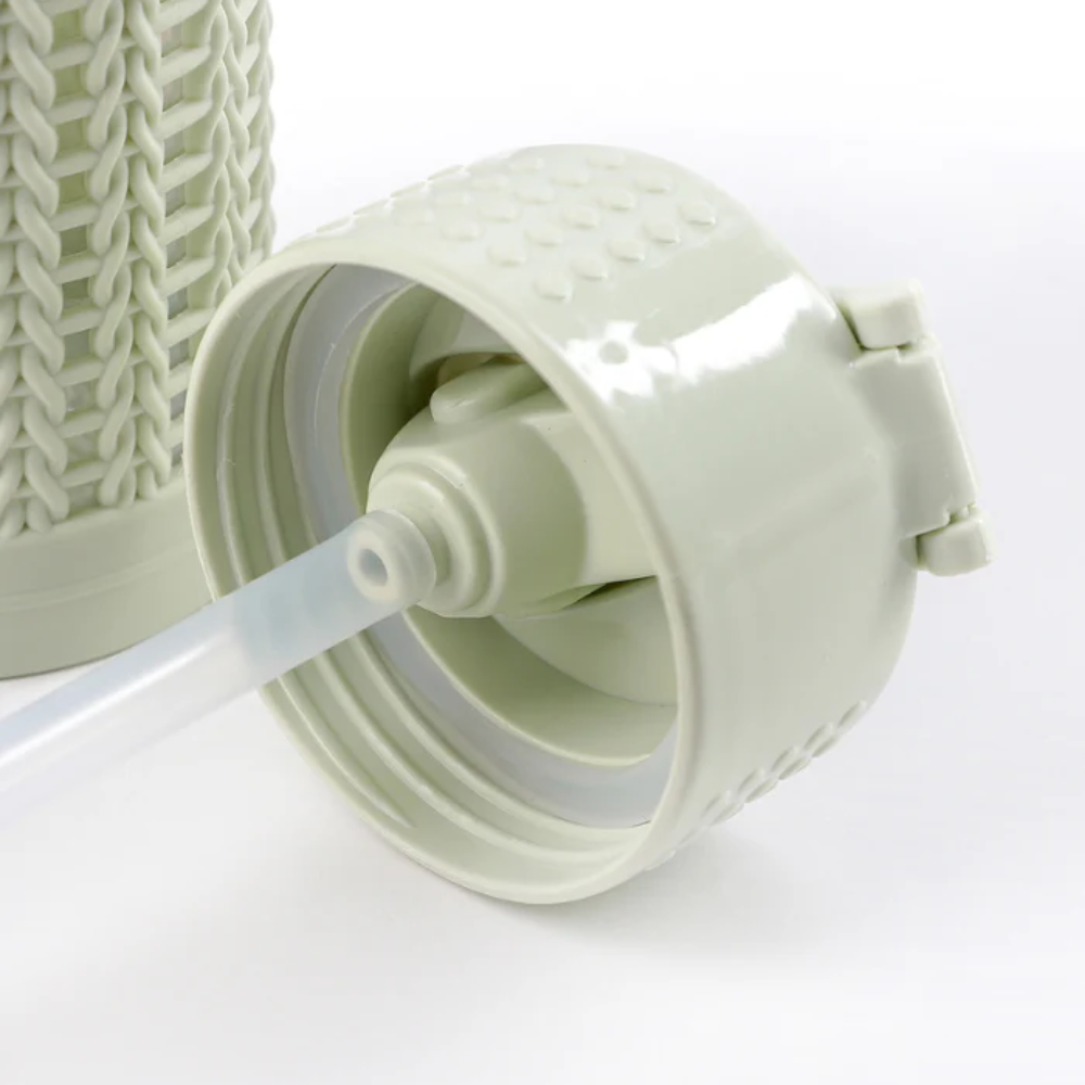 Designer Hard Plastic Water Bottle with Straw & Carry Loop 600ml