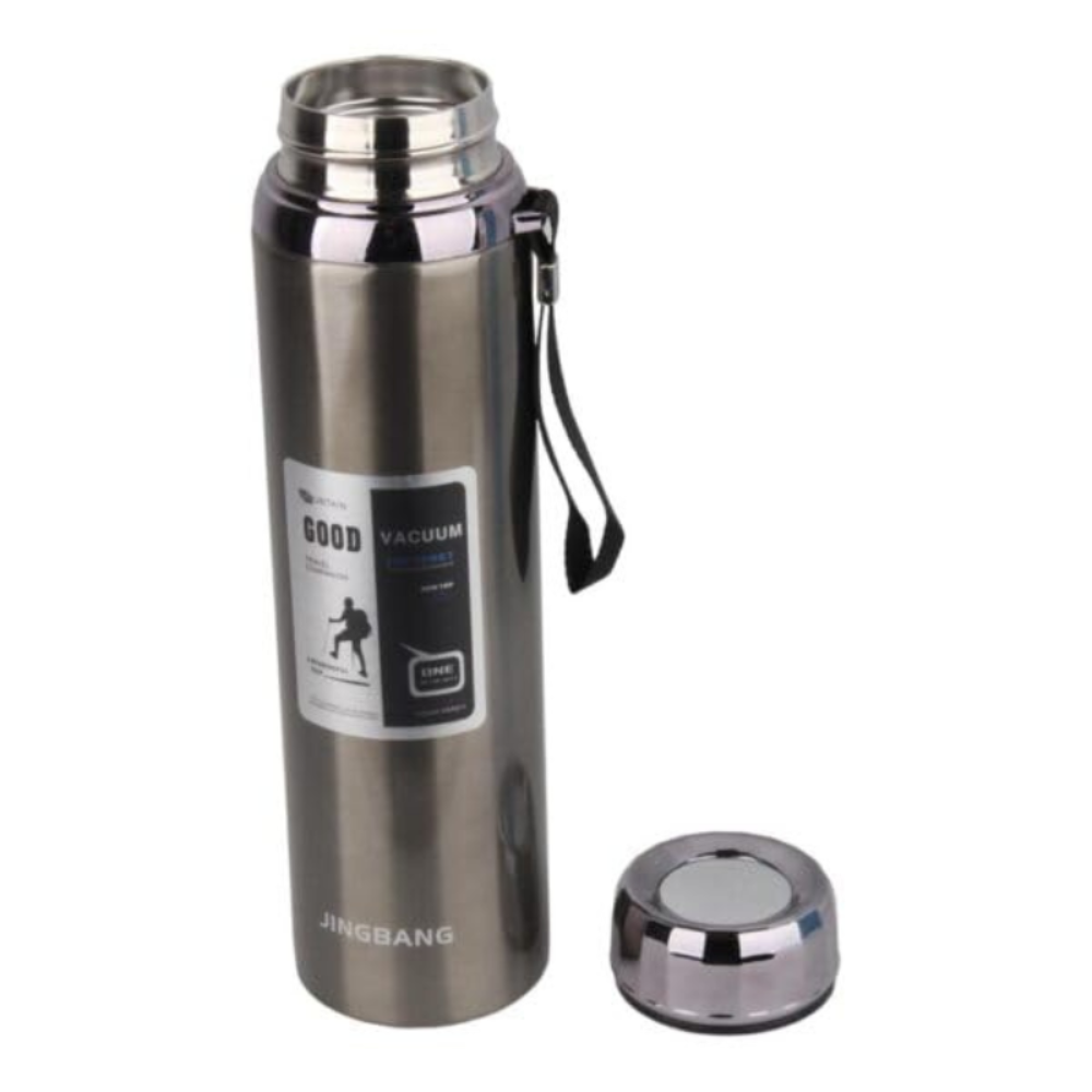 Luxury Stainless Steel Vacuum Insulated 800ml Bottle – Rose Gold Leak-Proof Hot & Cold Water Flask with Carry Strap
