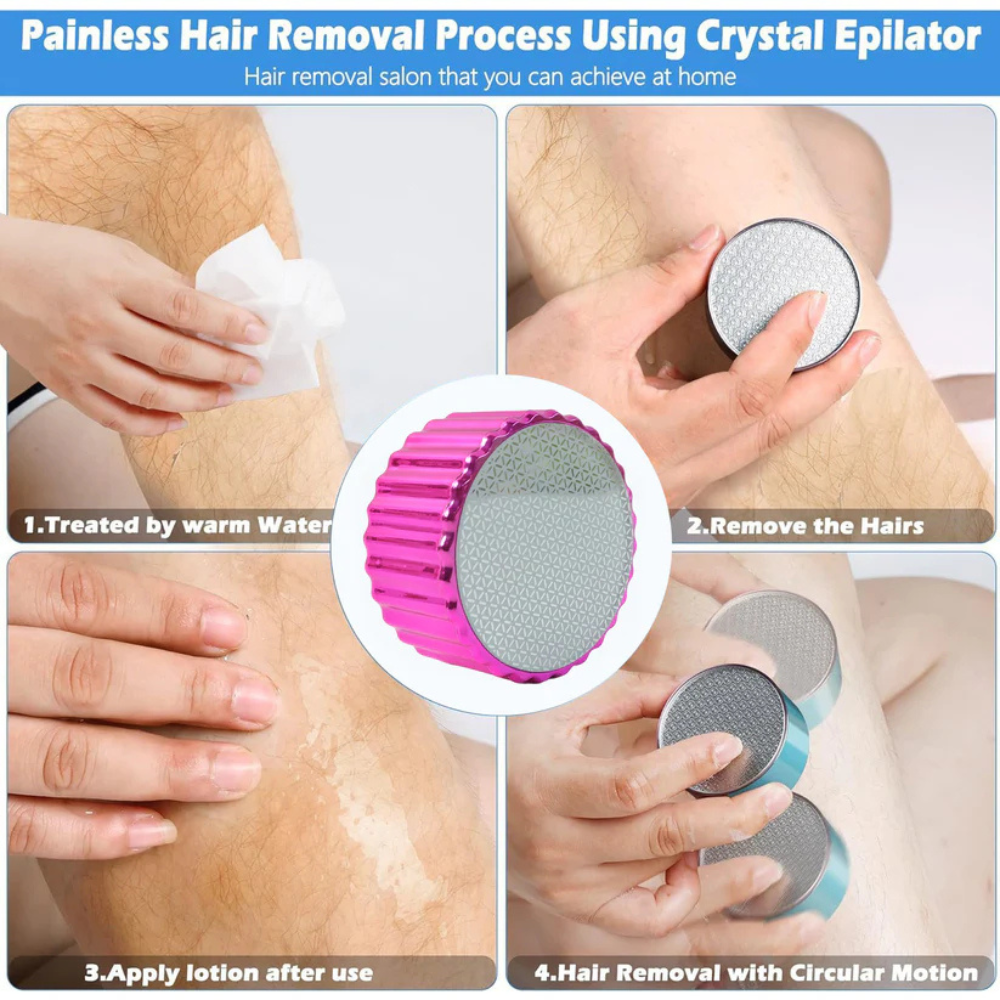 Nano Hair Remover Crystal Tool | Reusable Painless Hair Removal Eraser for Body, Arms & Legs