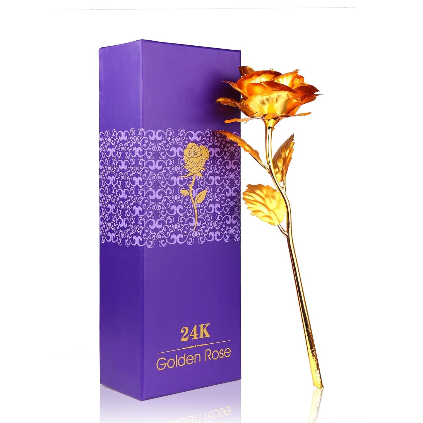 24K Golden Rose with Premium Gift Box (pack of 1 )