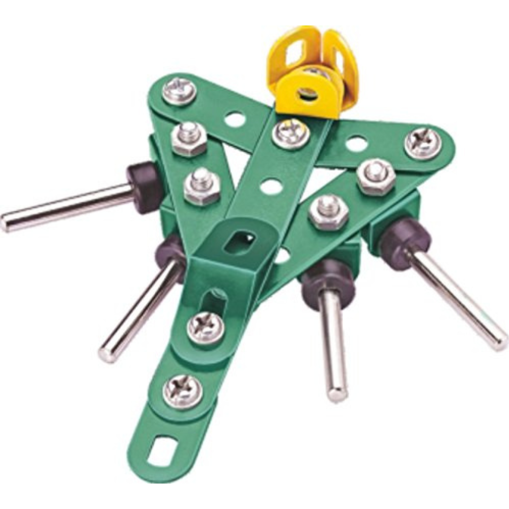 Mec-O-Tec Military 2 Metal Construction Set – STEM Building Kit with 130 Pieces, 10 Models DIY Engineering Toy for Kids