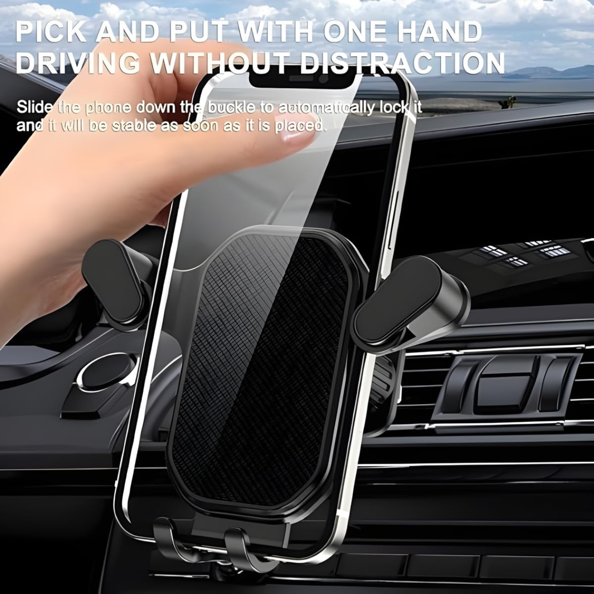 Car Air Vent Phone Holder with Gravity Auto-Lock