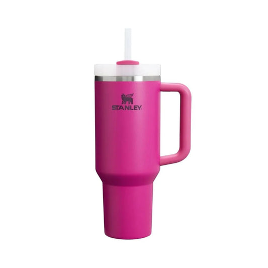 Stanley Fuchsia Pink Insulated Tumbler 1.18L – Stainless Steel Travel Mug with Handle, Straw Lid & Vacuum Insulation