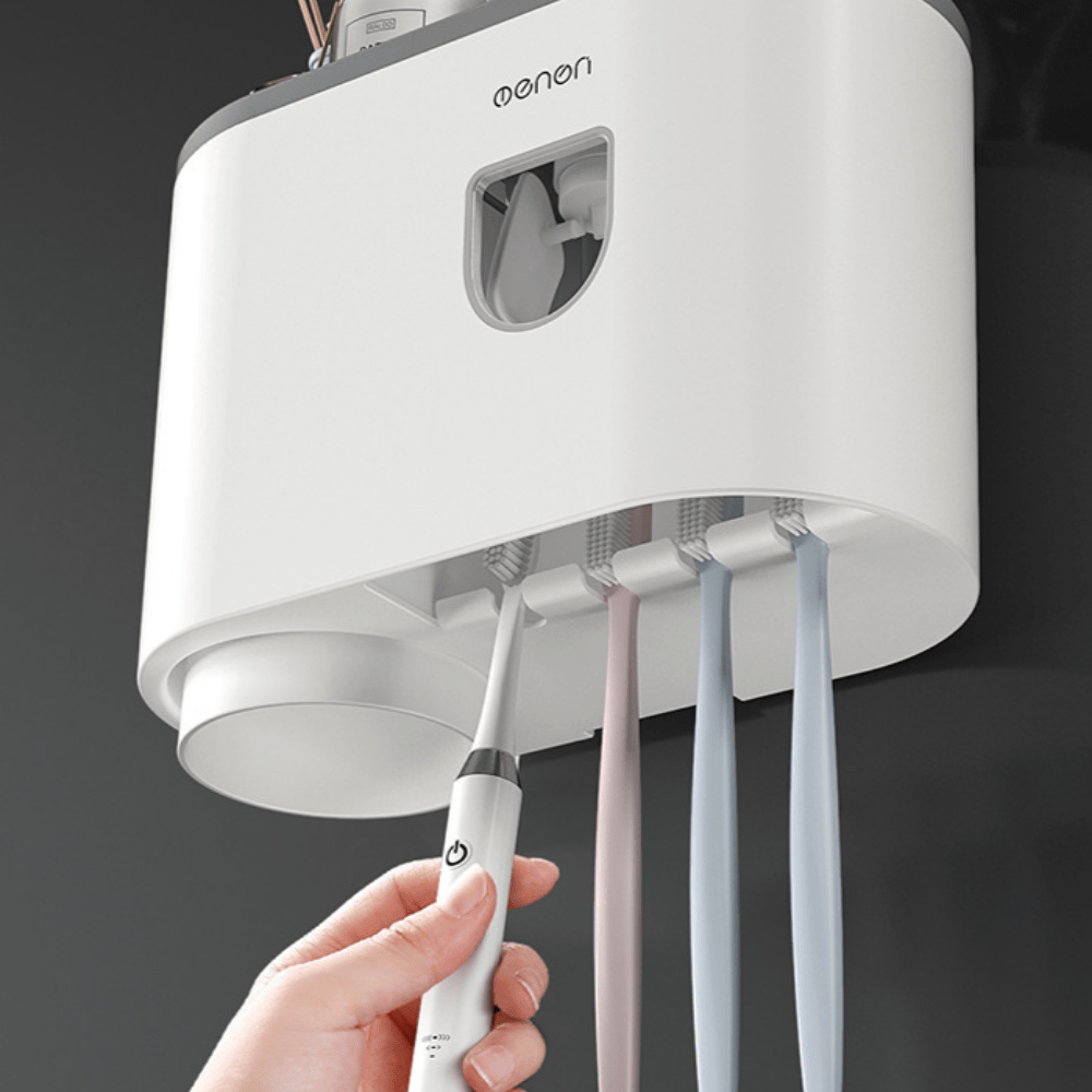 Toothbrush Holder with 1 Cup & Shelf