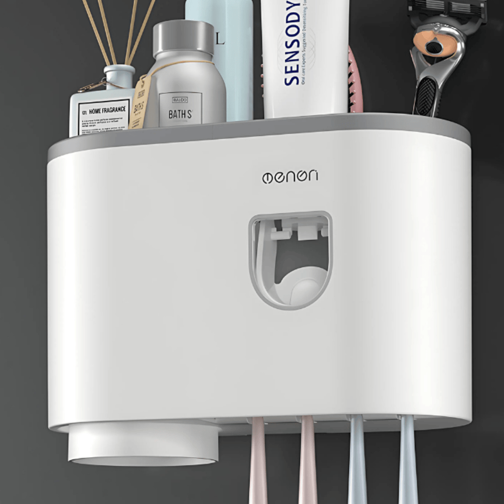 Toothbrush Holder with 1 Cup & Shelf