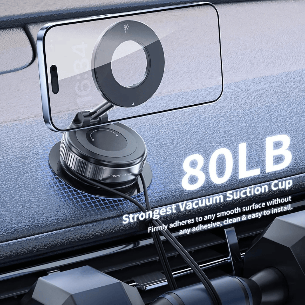 Magnetic Phone Holder with Vacuum Grip