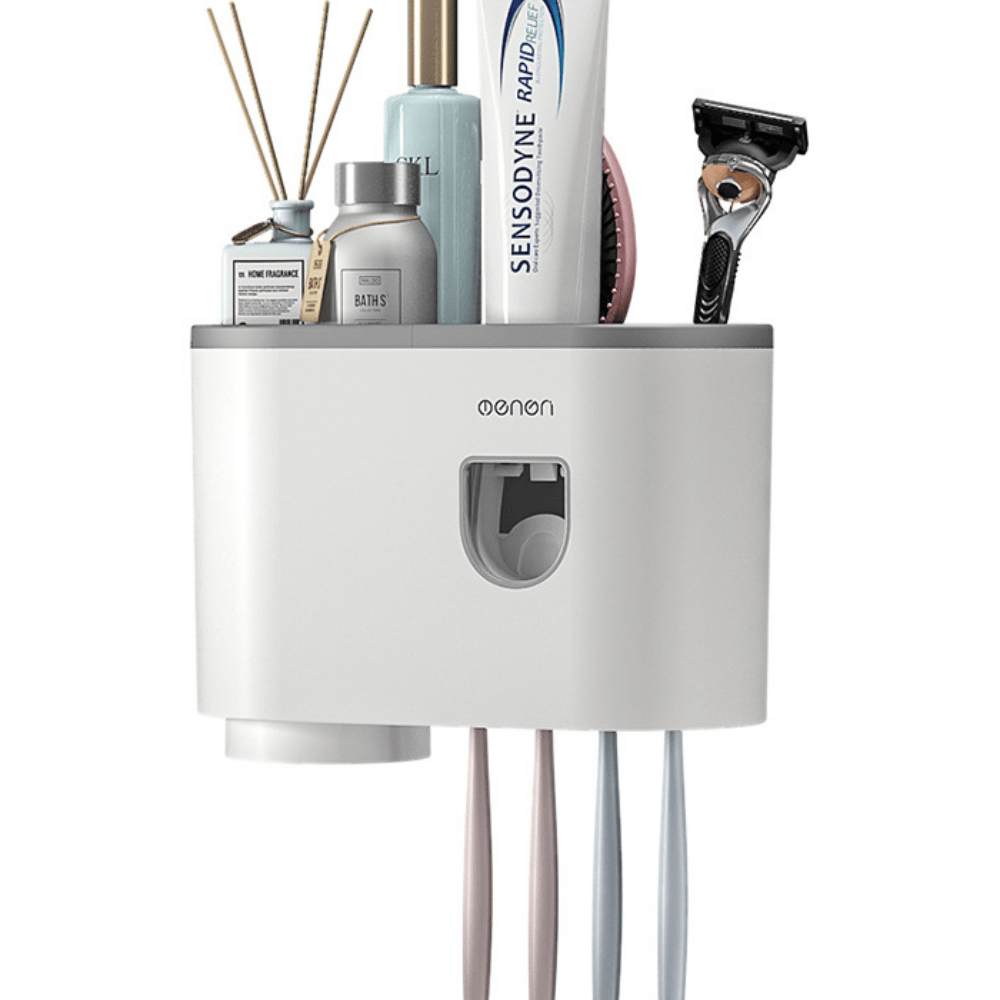 Toothbrush Holder with 1 Cup & Shelf